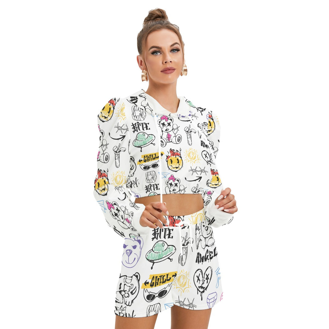 Graffiti Chill Hoodie & Shorts Set