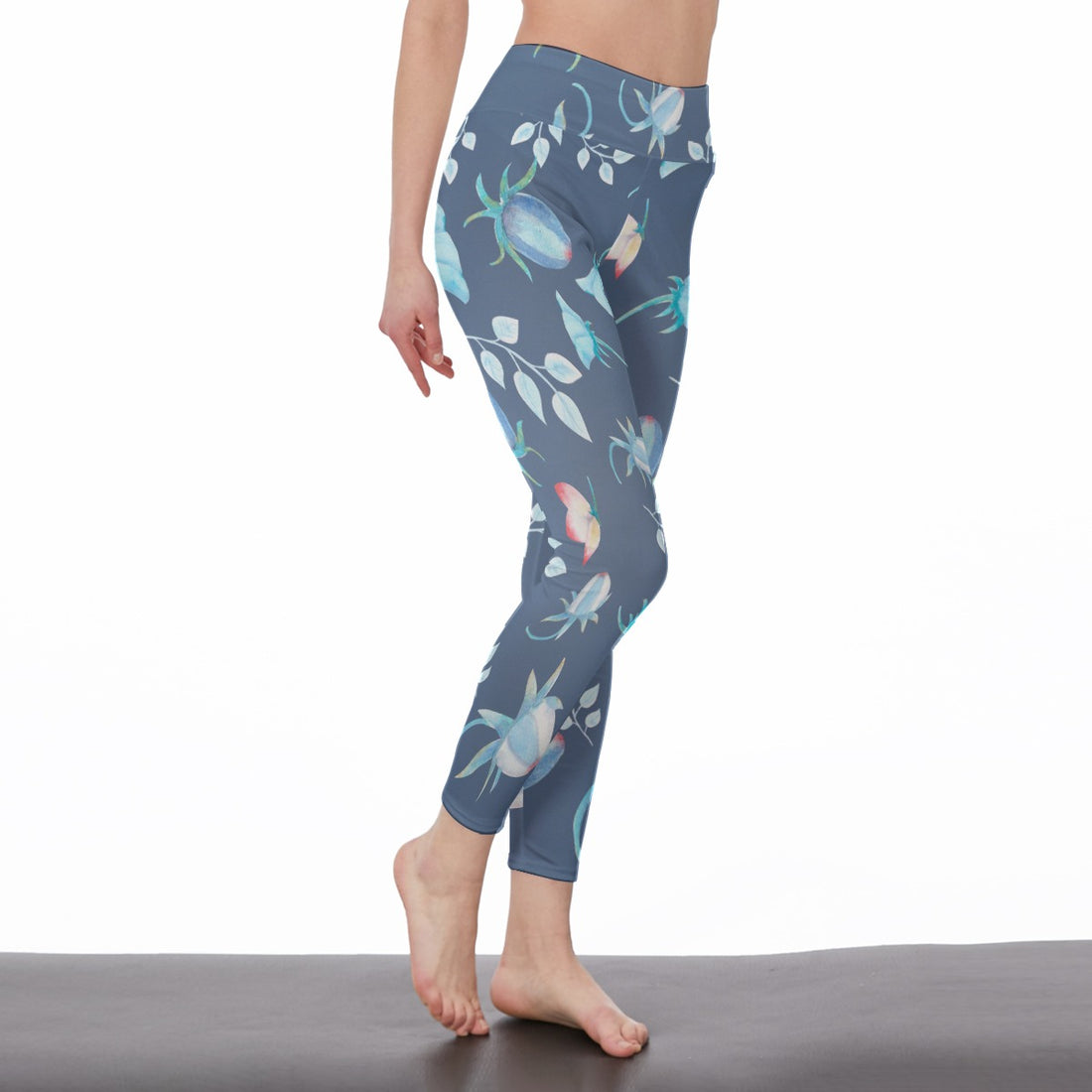 Midnight Bloom High-Waist Leggings | Side Stitch Closure