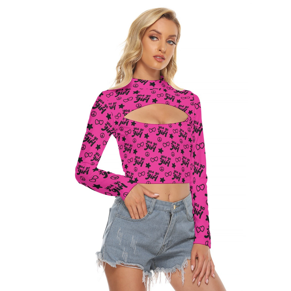 Empower Chic Cut-Out Crop Top