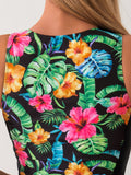 Floral One Piece Swimsuit - As shown / S