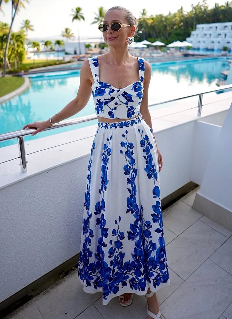84Volt  Printed Bikini Swimsuit Set - As shown / S