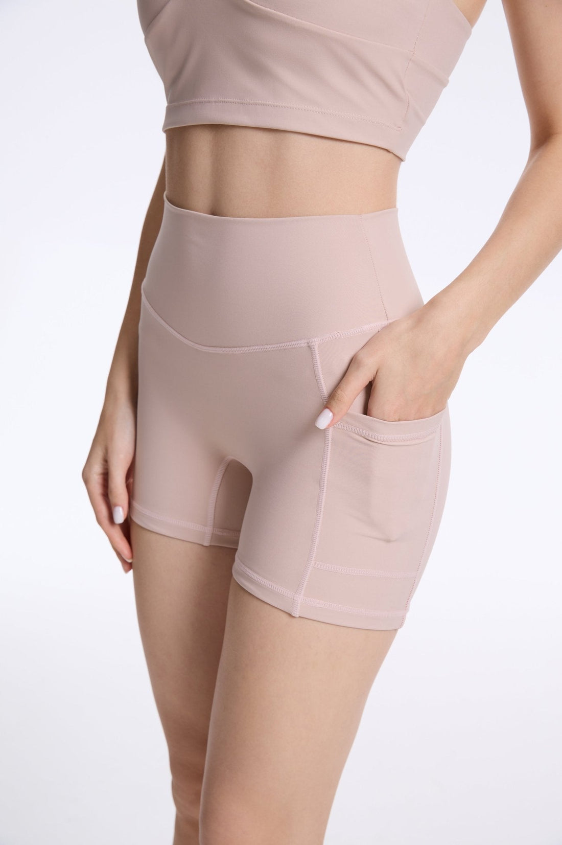 Bare Blush Pocket Biker Shorts
