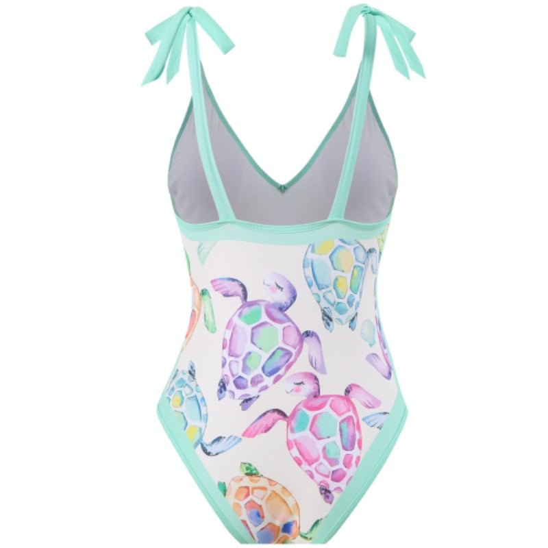 Animal printed one piece Swimsuit Set - As shown / S