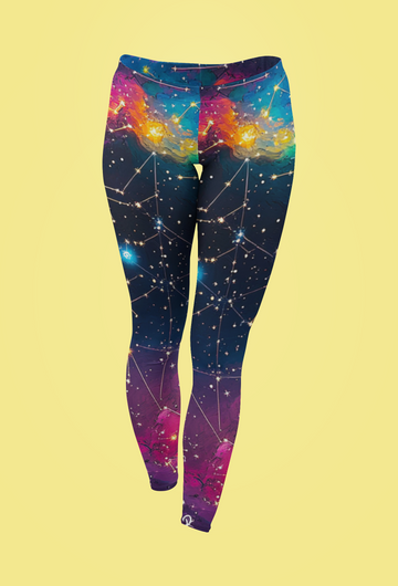 Cosmic Constellation Women Leggings | Side Stitch Closure