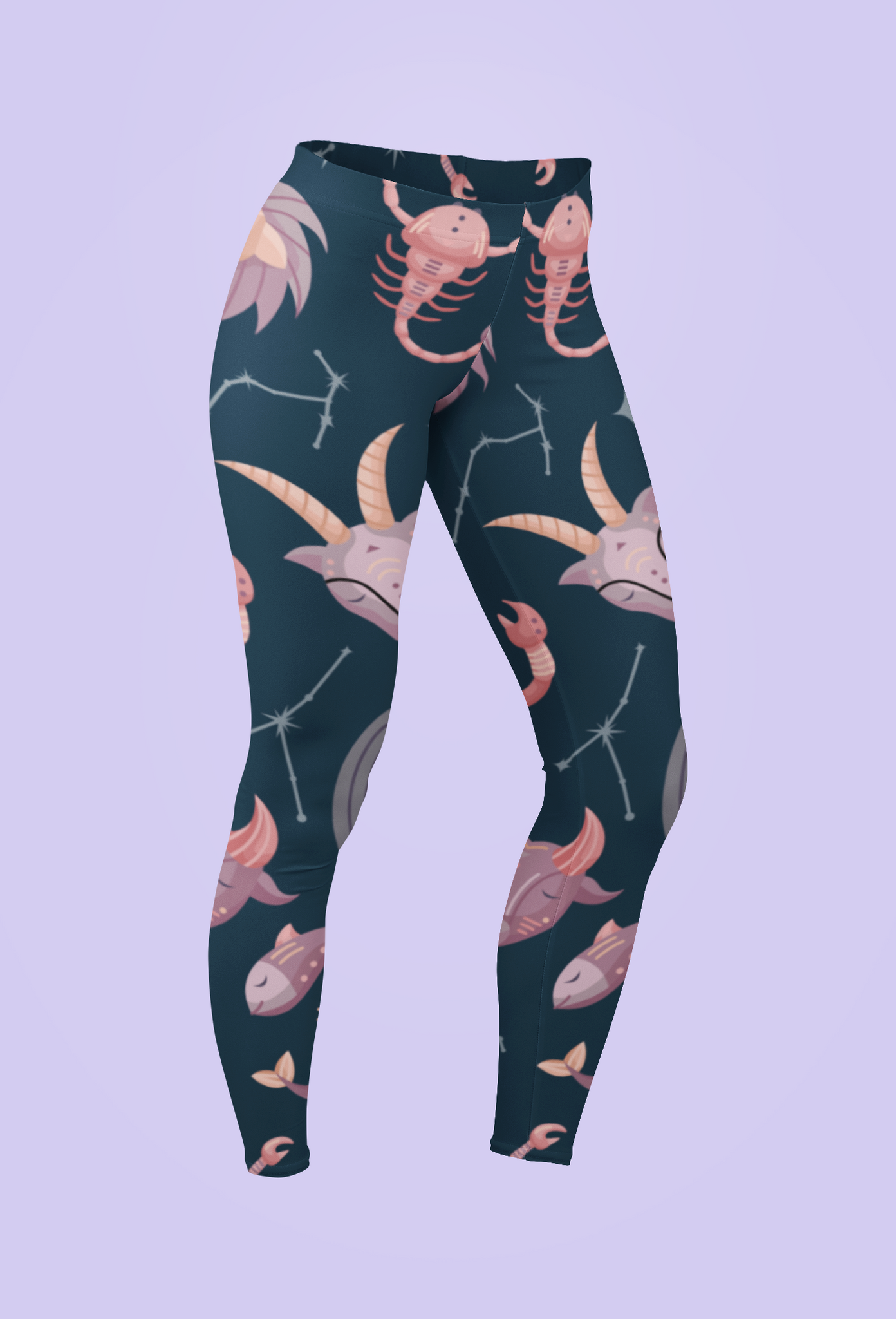 Zodiac Charm Leggings - Playful Astrological Style