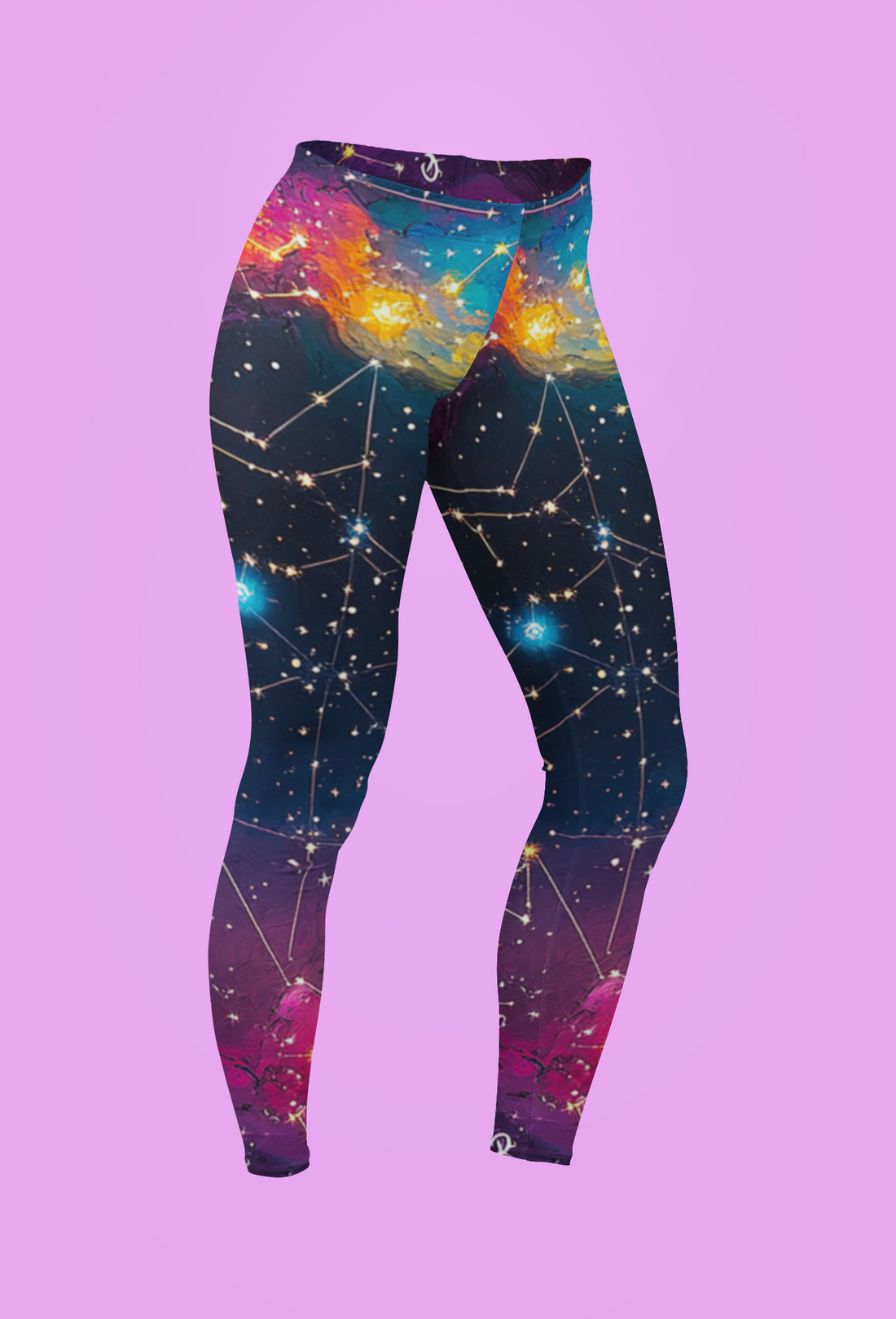 Cosmic Constellation Women Leggings | Side Stitch Closure