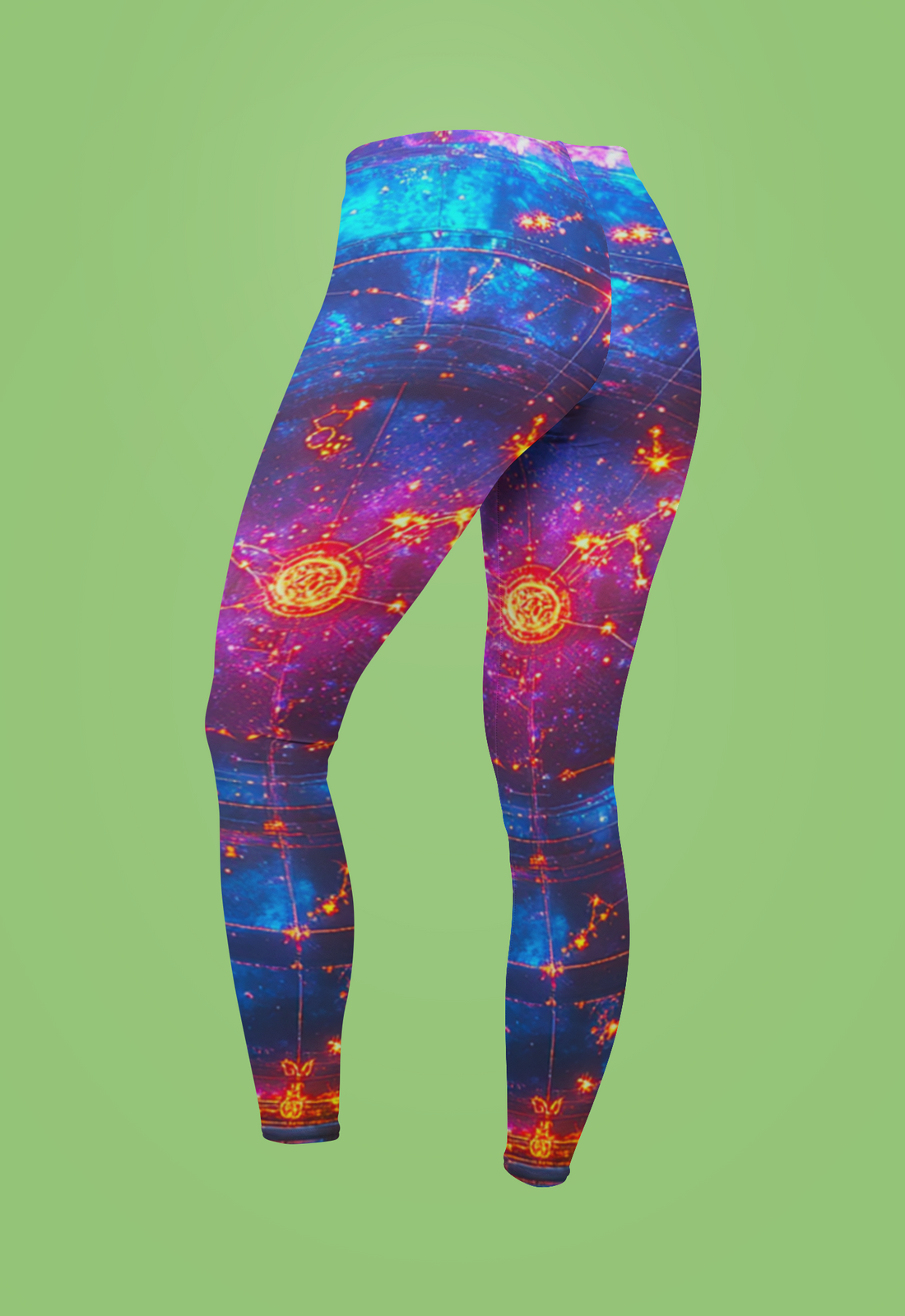 Solar Radiance Galaxy Women Leggings | Side Stitch Closure