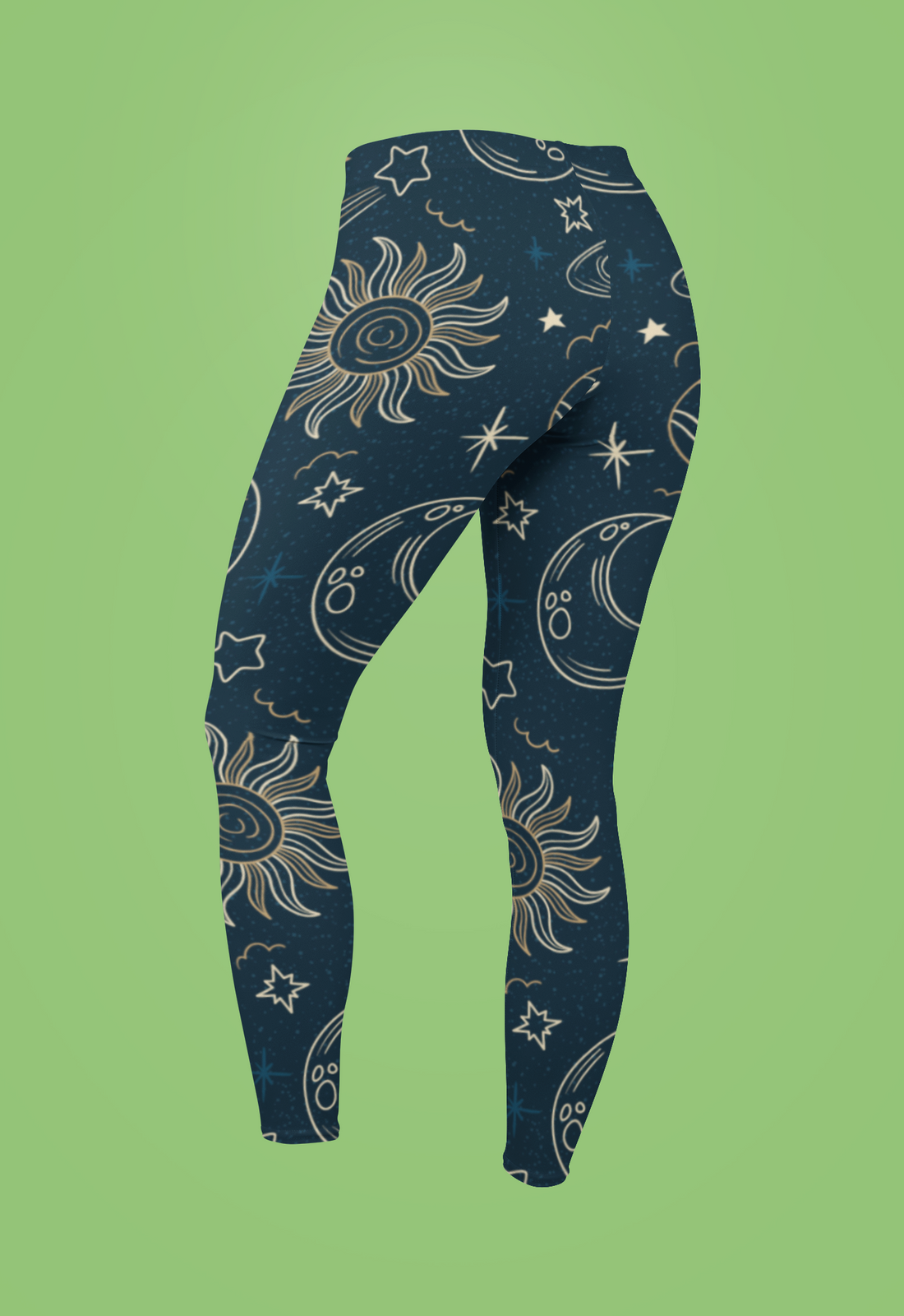 Celestial Sun and Moon Leggings - Cosmic Chic Activewea