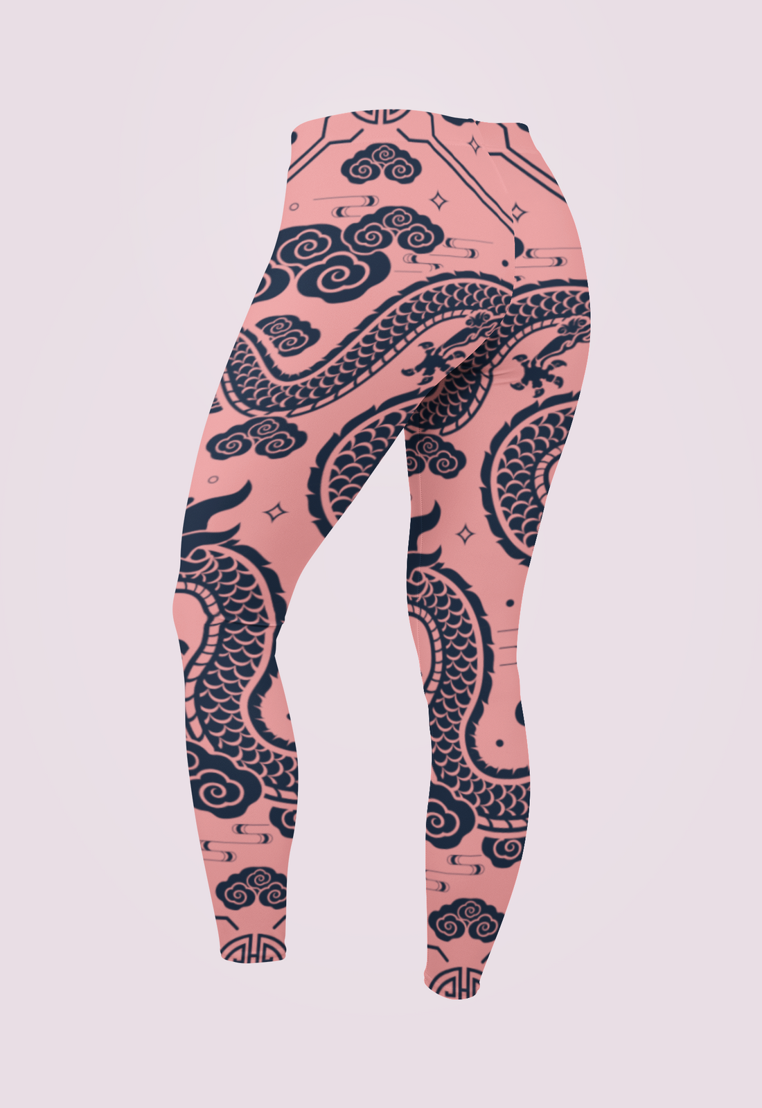 Pink Dragon Harmony Leggings - Bold and Feminine Elegance