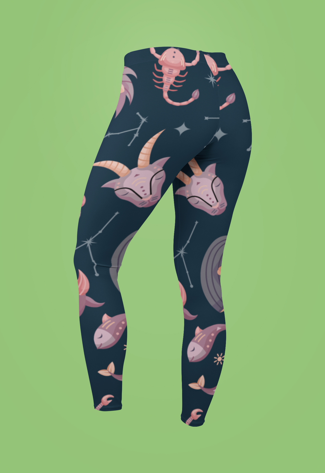 Zodiac Charm Leggings - Playful Astrological Style