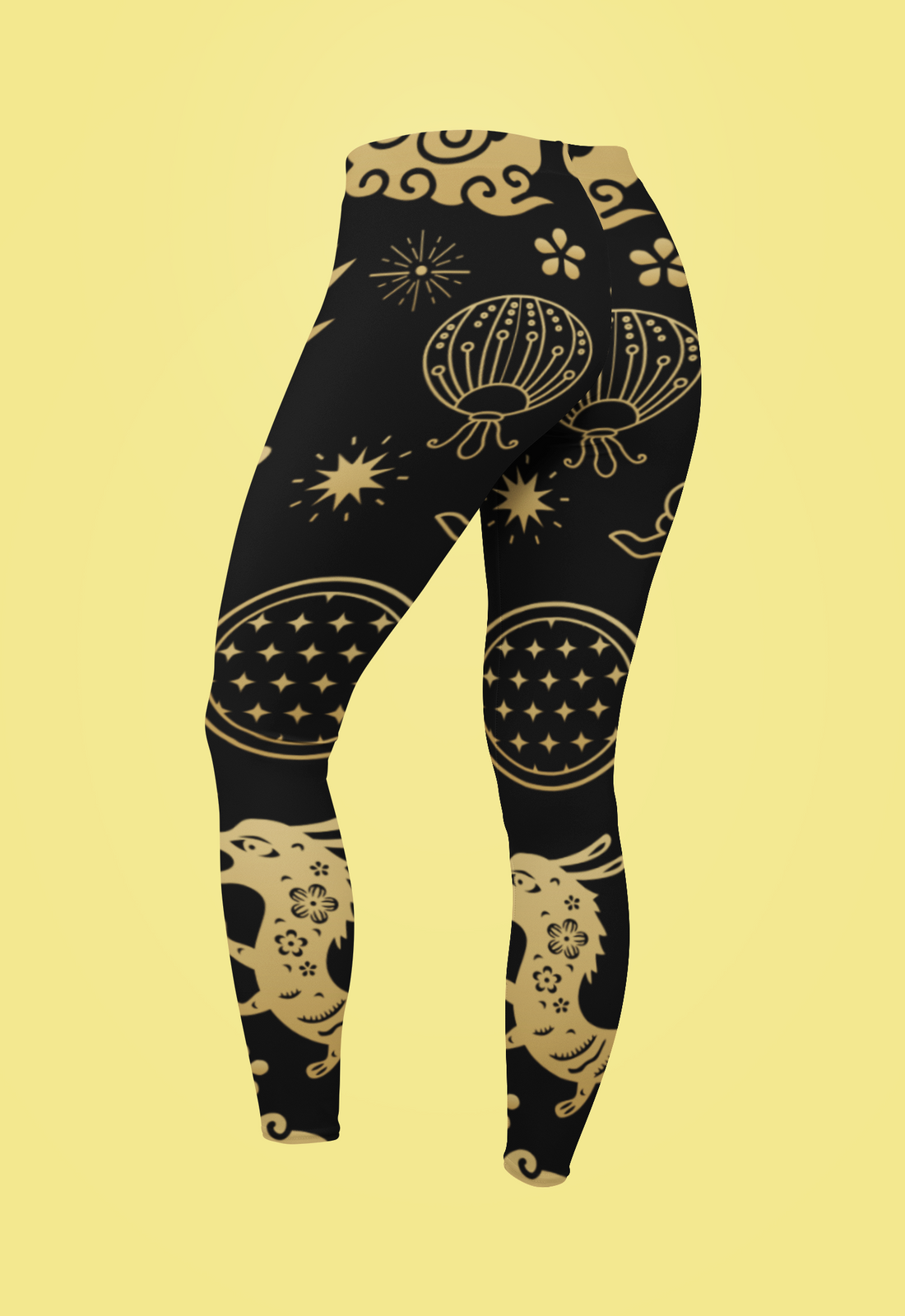 Golden Dragon Luxe Leggings - Oriental Elegance Meets Comfort