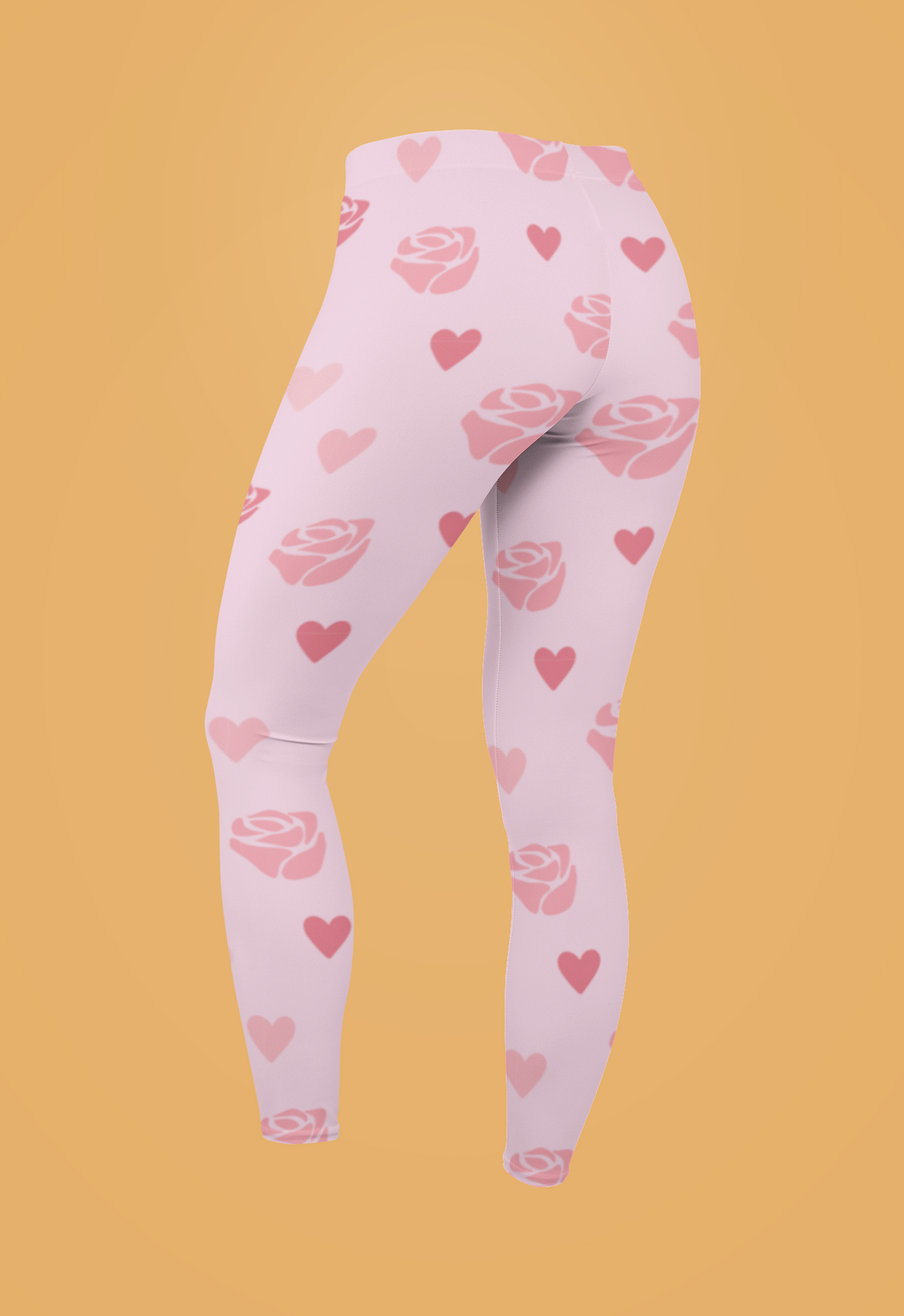 Rosy Heart Yoga Leggings