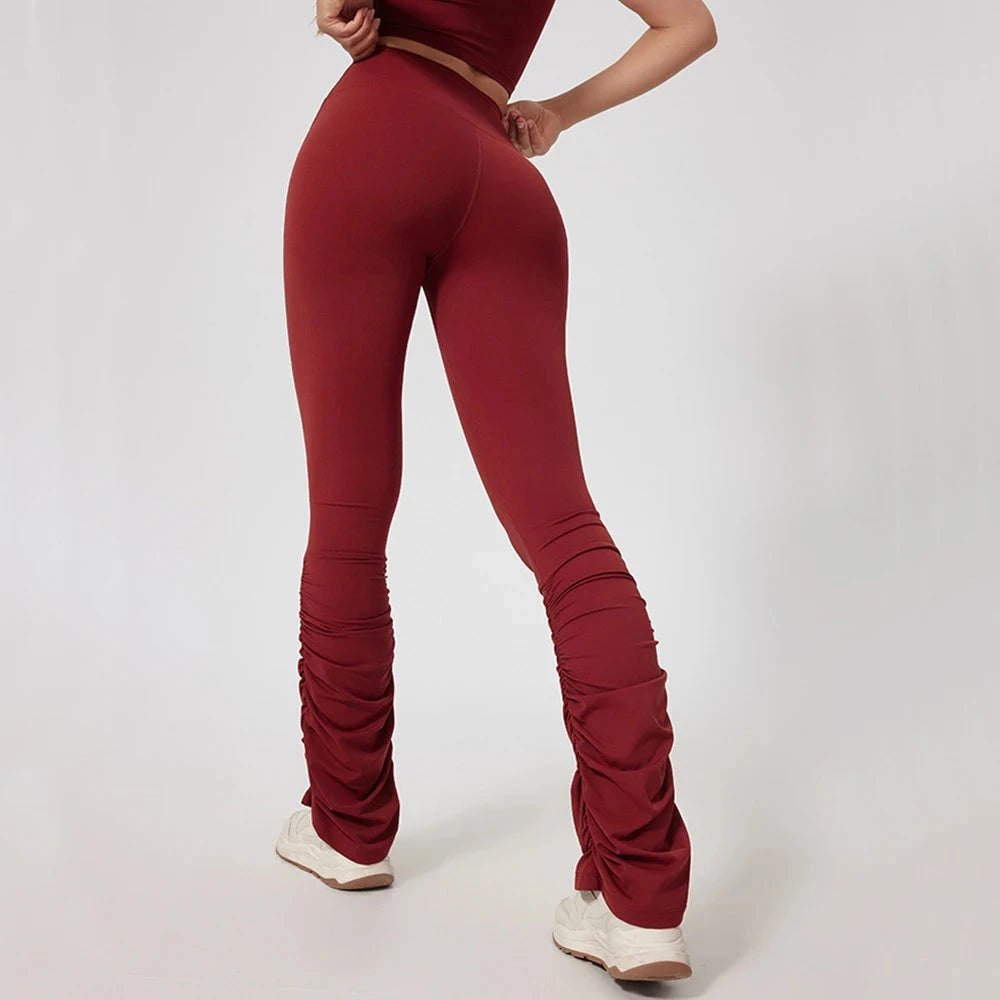 Flare Leggings for Women Breathable Elastic Yoga Gym Fitness Wear