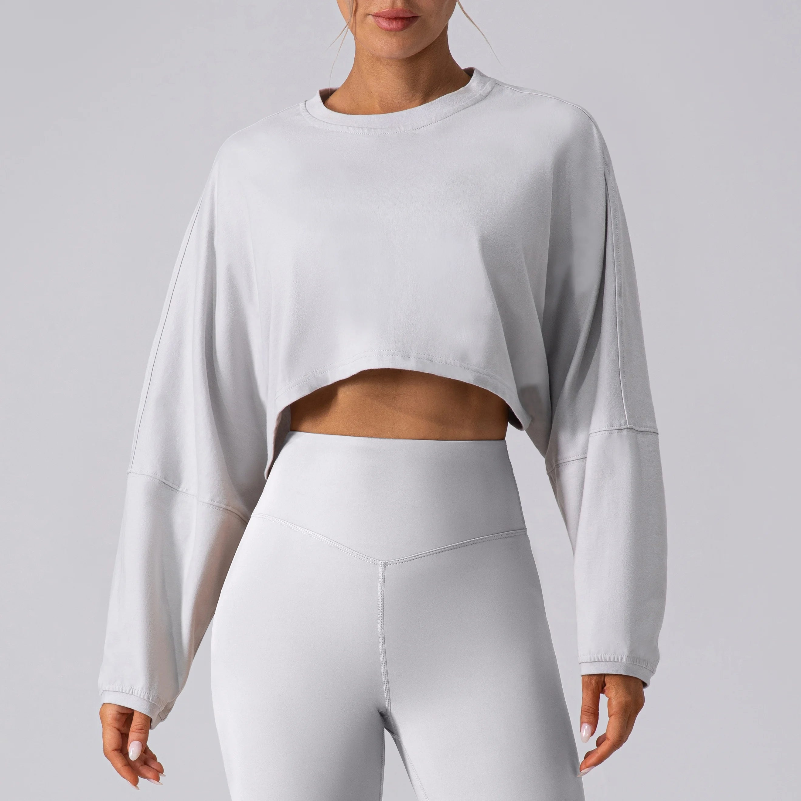 Womens Chase Crop Top Long Sleeve - Fitness Workout Top