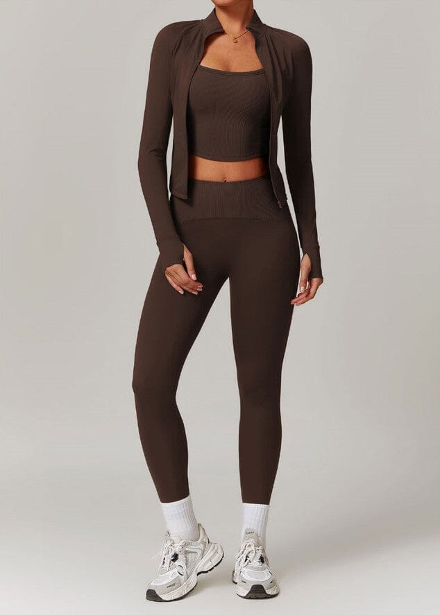 Womens Infinite Fitness Jacket Set - Leggings & Top