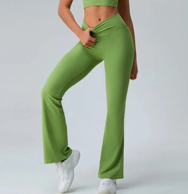 Spirited High Waist Flare Leggings for Women