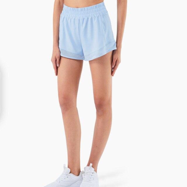 Womens High-Waist Yoga Shorts - Breathable Fitness Apparel