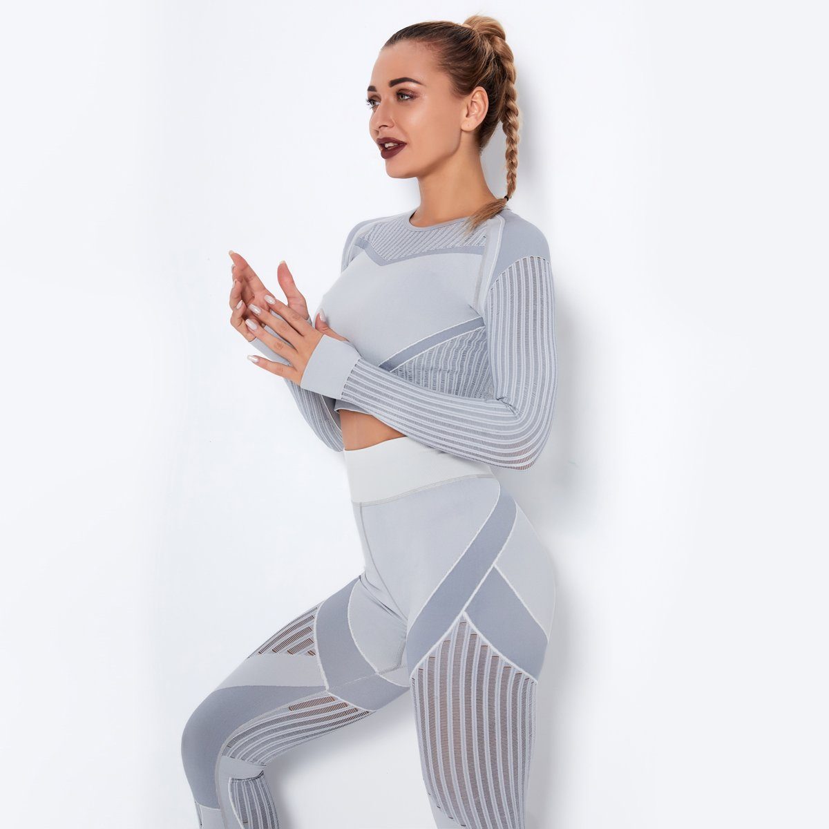 Seamless Mesh Yoga Bra Top for Women