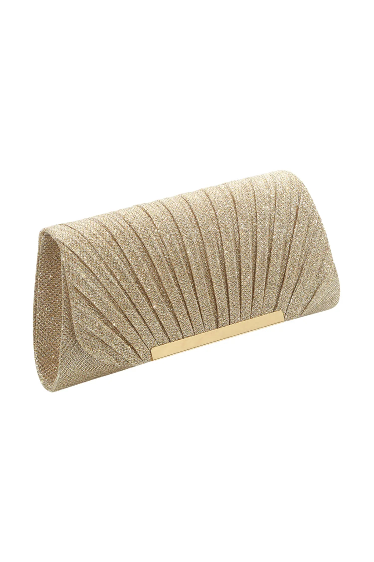 Silver Round Pleated Clutch Bag - Elegant Evening Shoulder Crossbody Purse