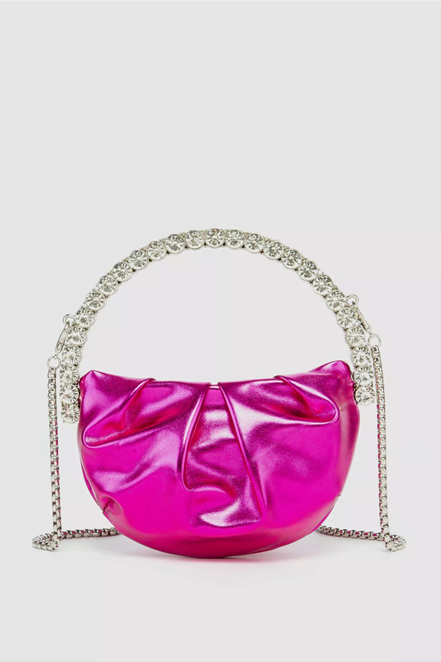 Elegant Rose Red Mini Bag with Crystal Embellishments