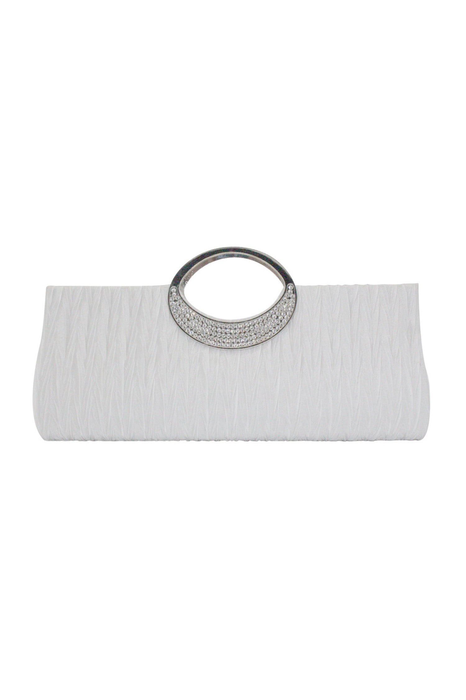 Silver Rhinestone-Studded Handbag - Luxury and Sophistication