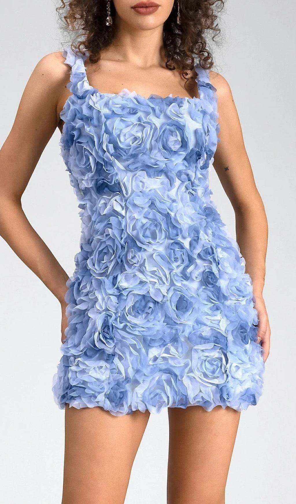 Blue Floral Mini Dress for Fun Summer Days
