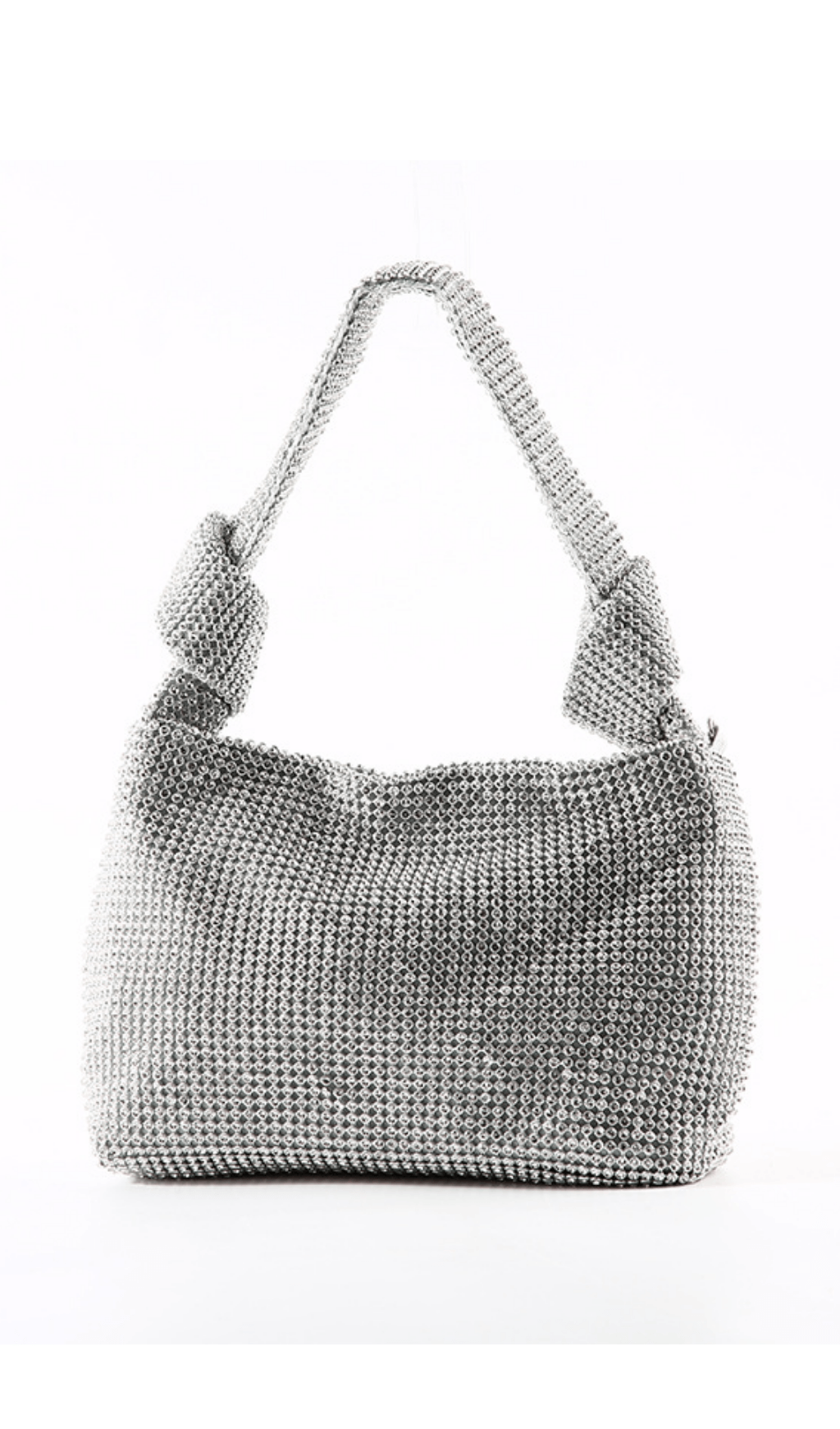 Elegant Diamond-Studded Evening Bag - Rhinestone Material