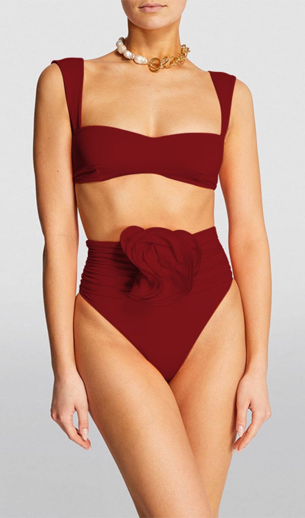 Bryony Burgundy Rose Bikini Set
