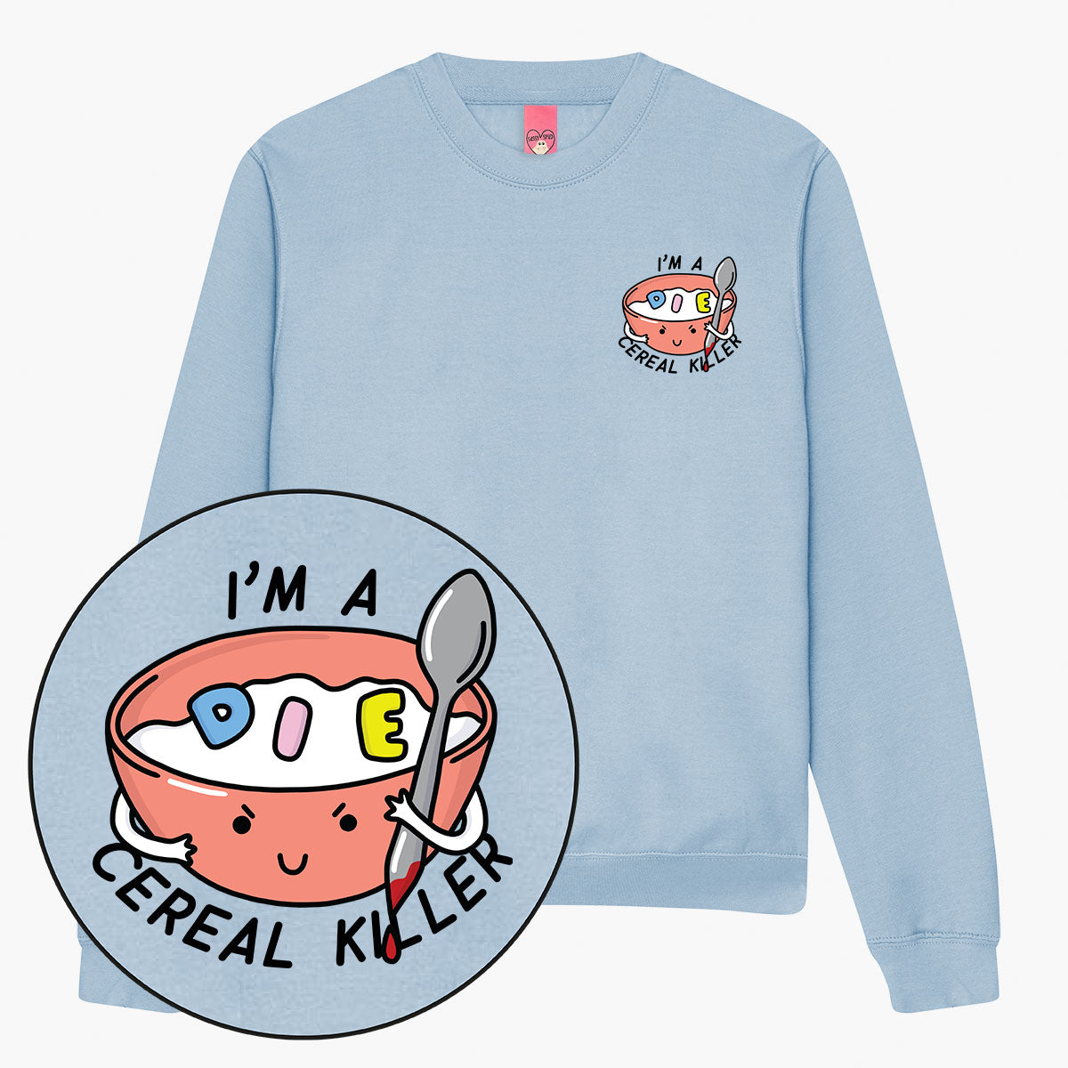 Funny Cereal Print Sweatshirt for Unisex Wearers