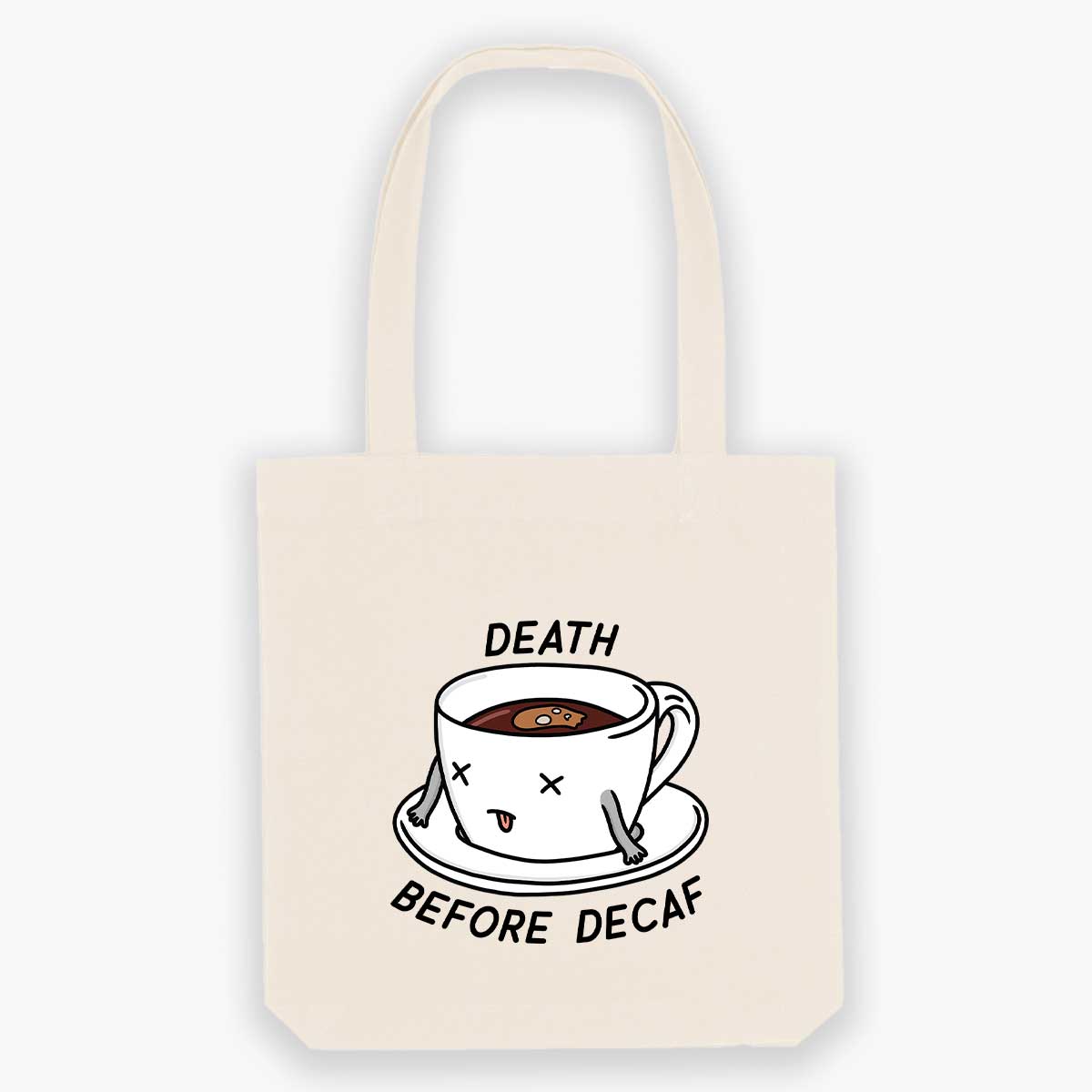 Sassy Organic Cotton Tote Bag - Black/Natural/Grey