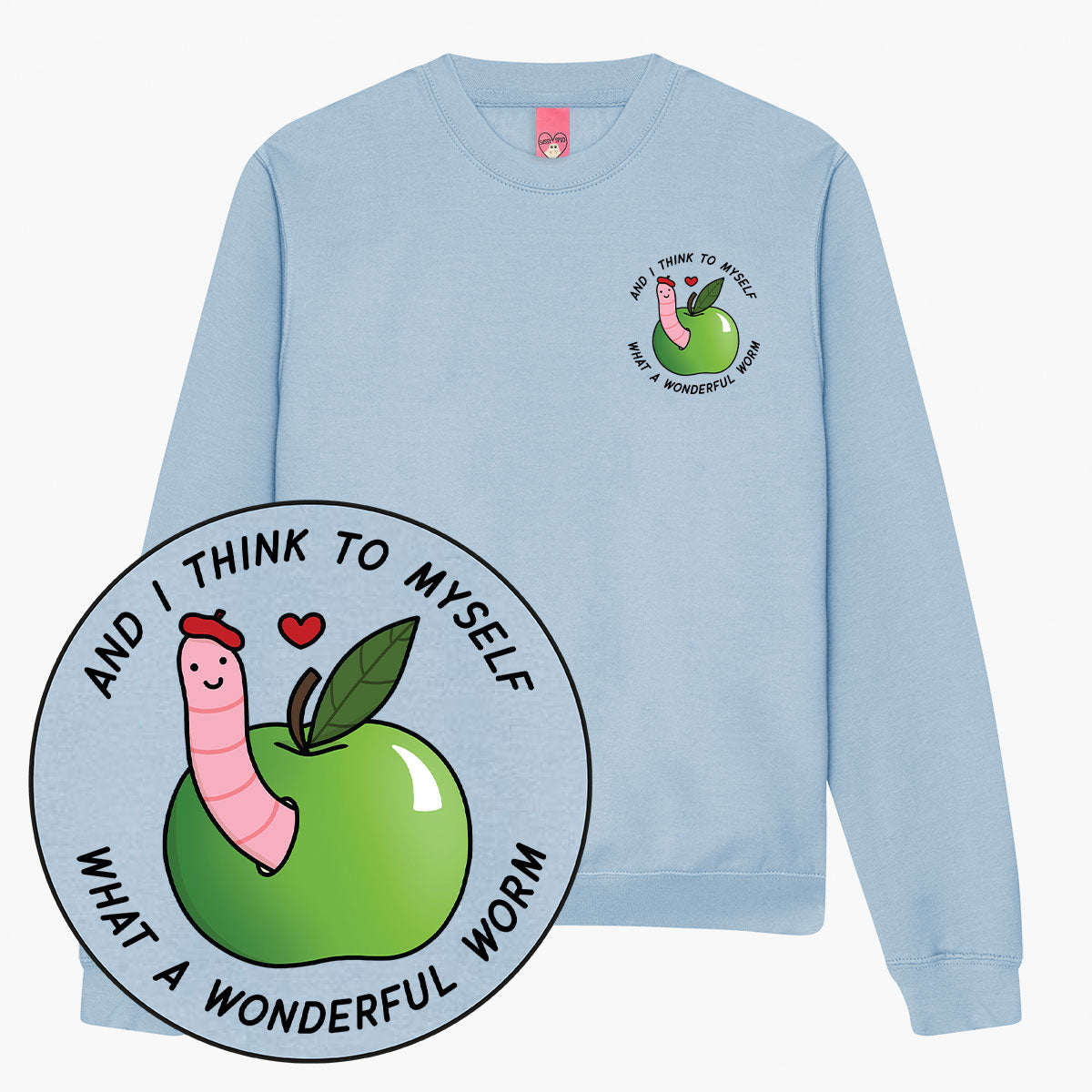Cosy Worm Print Sweatshirt - Unisex Fit