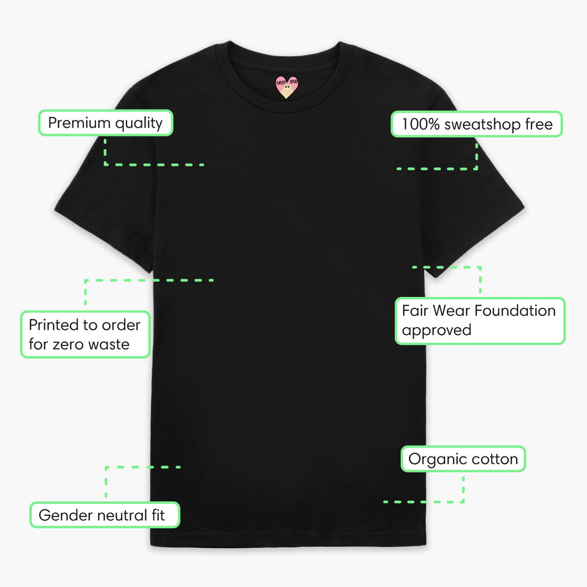 Gold Star Print Organic Cotton T-Shirt - Unisex Fit
