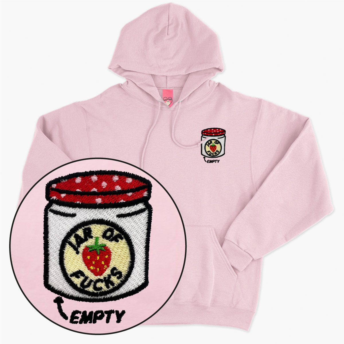Embroidered Jar Graphic Hoodie - Premium Cotton Unisex Fit