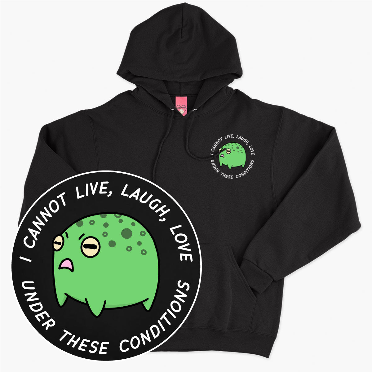 Printed Frog Graphic Hoodie in Multiple Colors