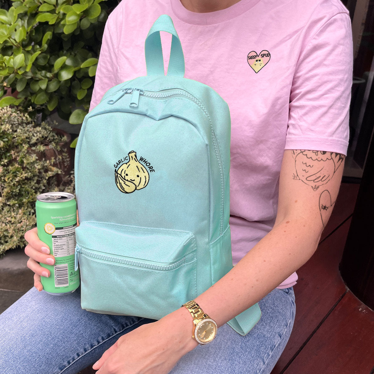 Sassy Embroidered Mini Backpack - Durable Vegan Ethical Style