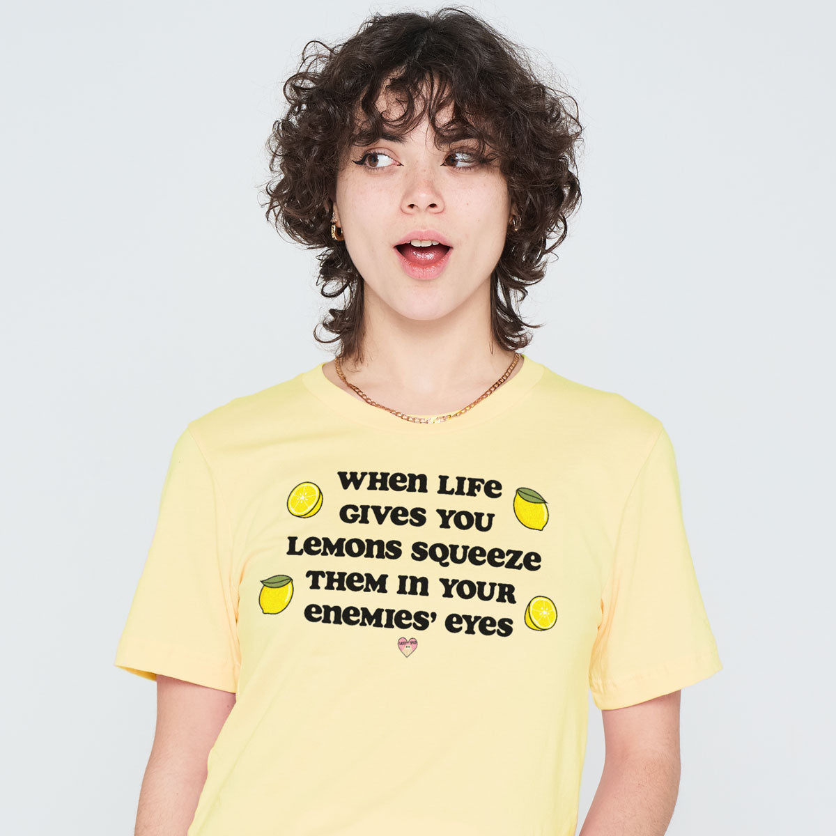 Lemon Print Unisex Organic Cotton T-Shirt