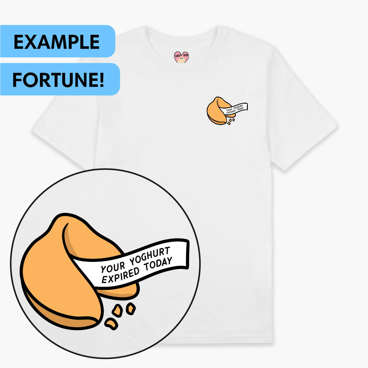 Mystery Cookie Surprise Fortune Message T-Shirt