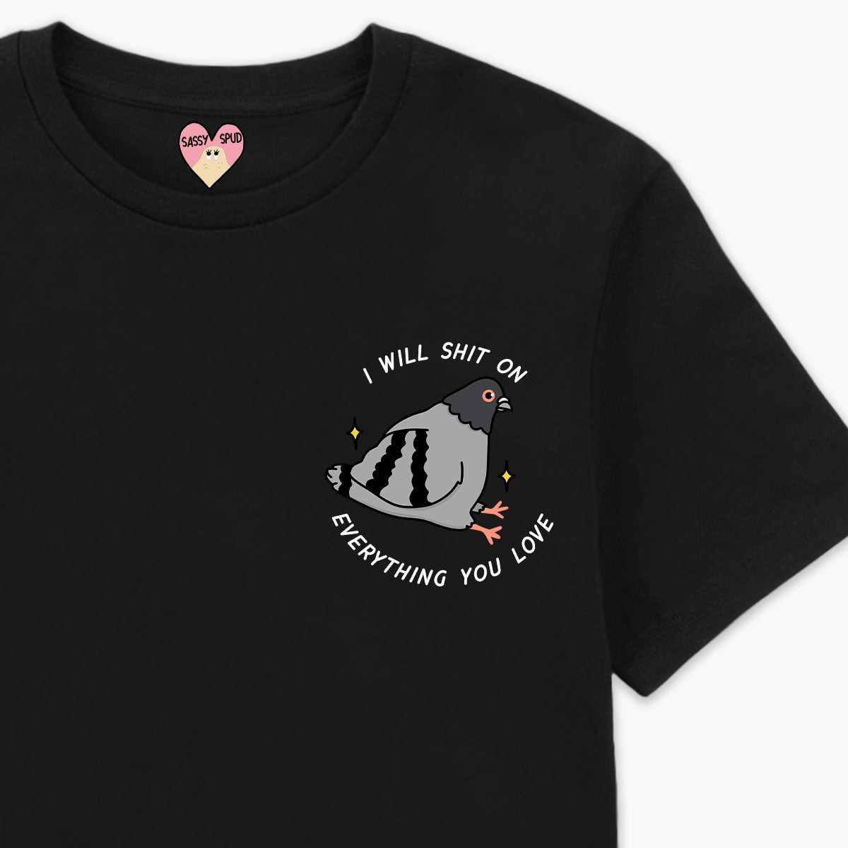 Organic Cotton Pigeon Print Unisex T-Shirt