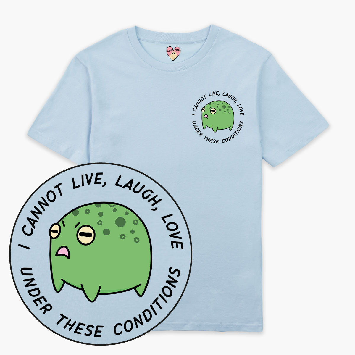 Sassy Spud Frog Print T-Shirt in Organic Cotton