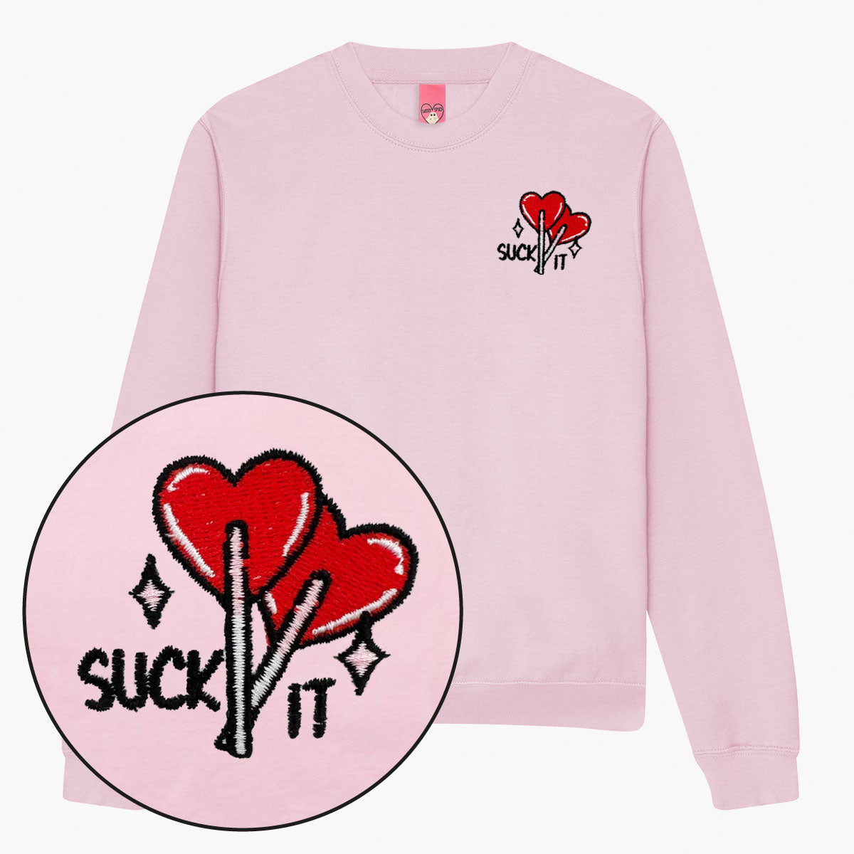 Embroidered Cotton Sweatshirt with Cute Detail (Unisex)