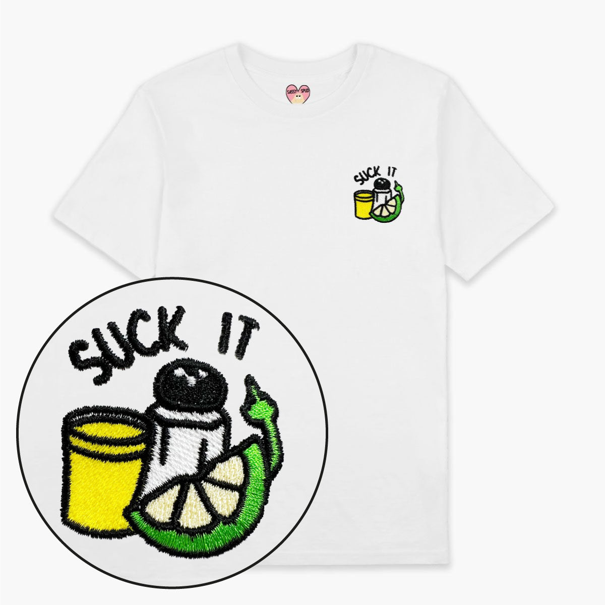 Food-Inspired Embroidered Unisex T-Shirt Collection