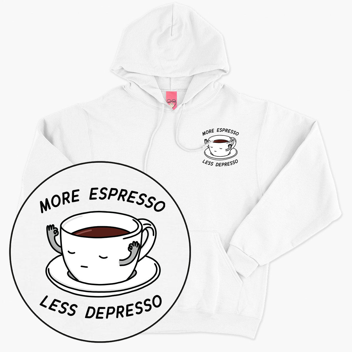 Ethically Printed Coffee Lover Hoodie in Unisex Fit