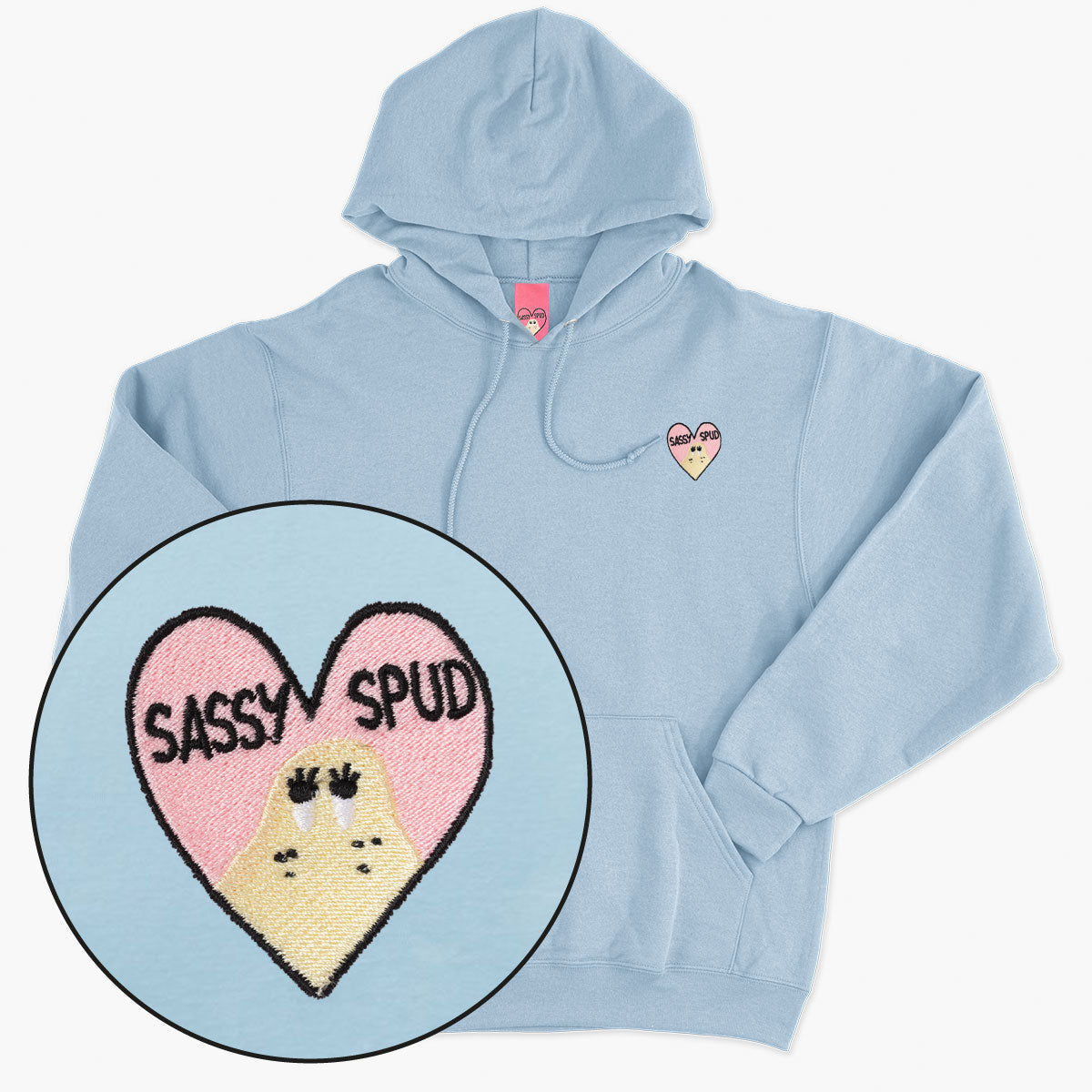 Embroidered Unisex Hoodie - Ethically Made Eco-Friendly Cotton Blend