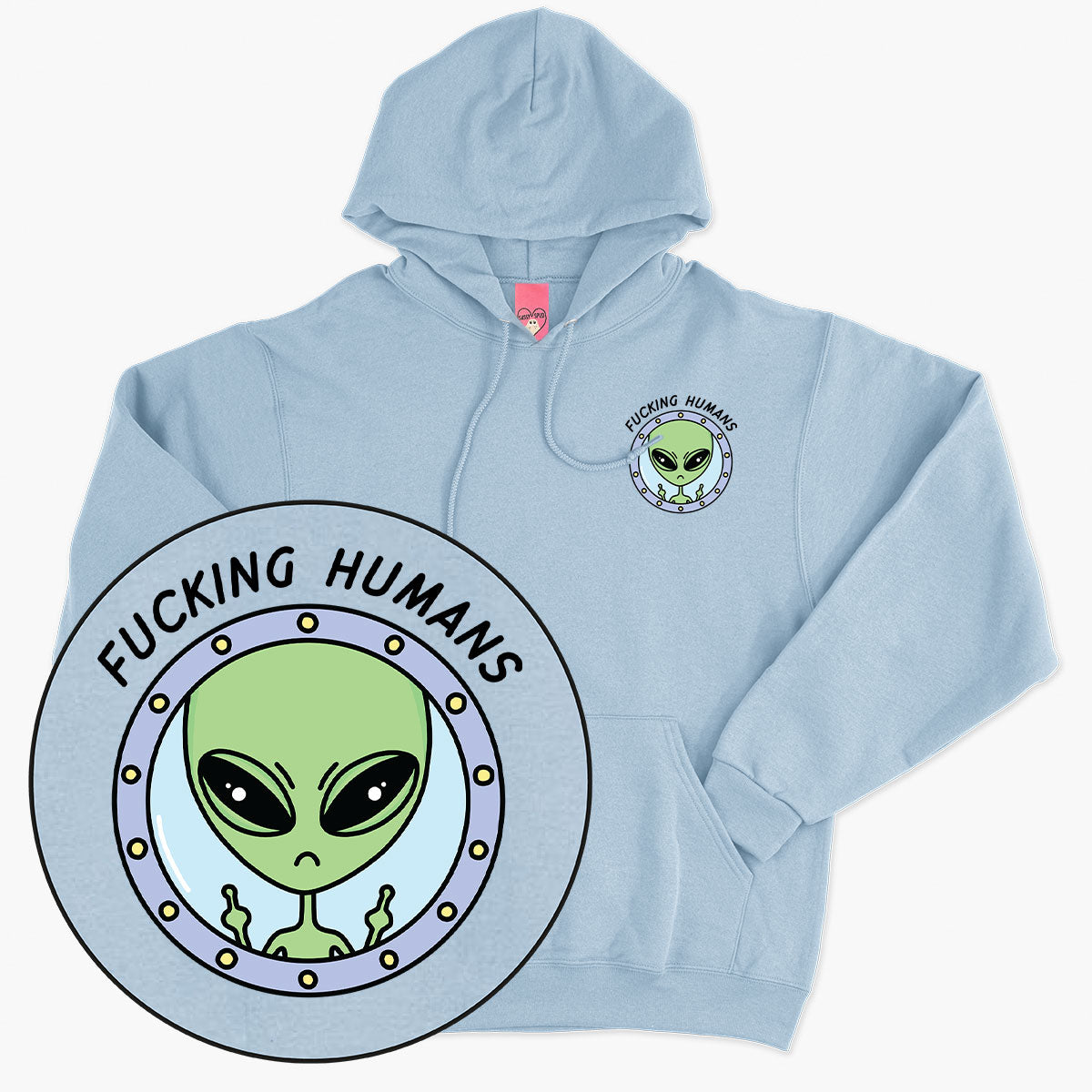 Alien Print Cosy Unisex Hoodie - Eco-Friendly & Ethically Made