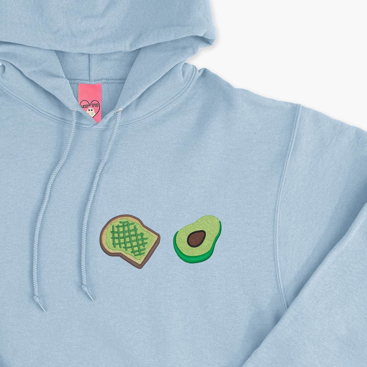 Embroidered Avocado Toast Hoodie - Unisex Fit Eco-Friendly JH001