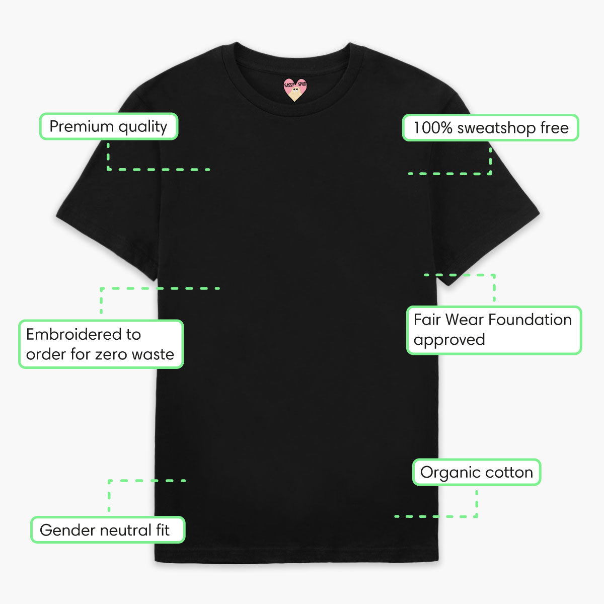 Embroidered Organic Cotton Unisex T-Shirt