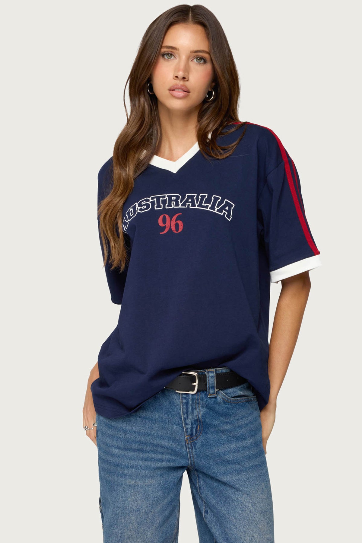 Contrast Australia Graphic Oversized Tee for Stylish Men