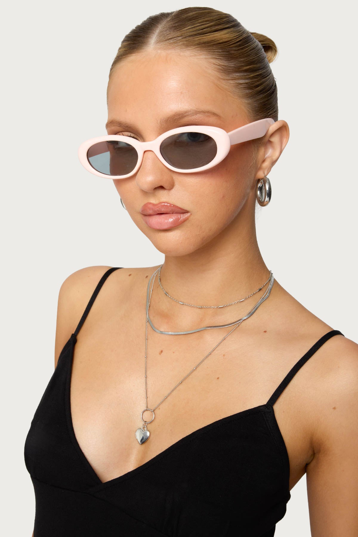 Pink Round Sunglasses UV Protected Polycarbonate Lenses