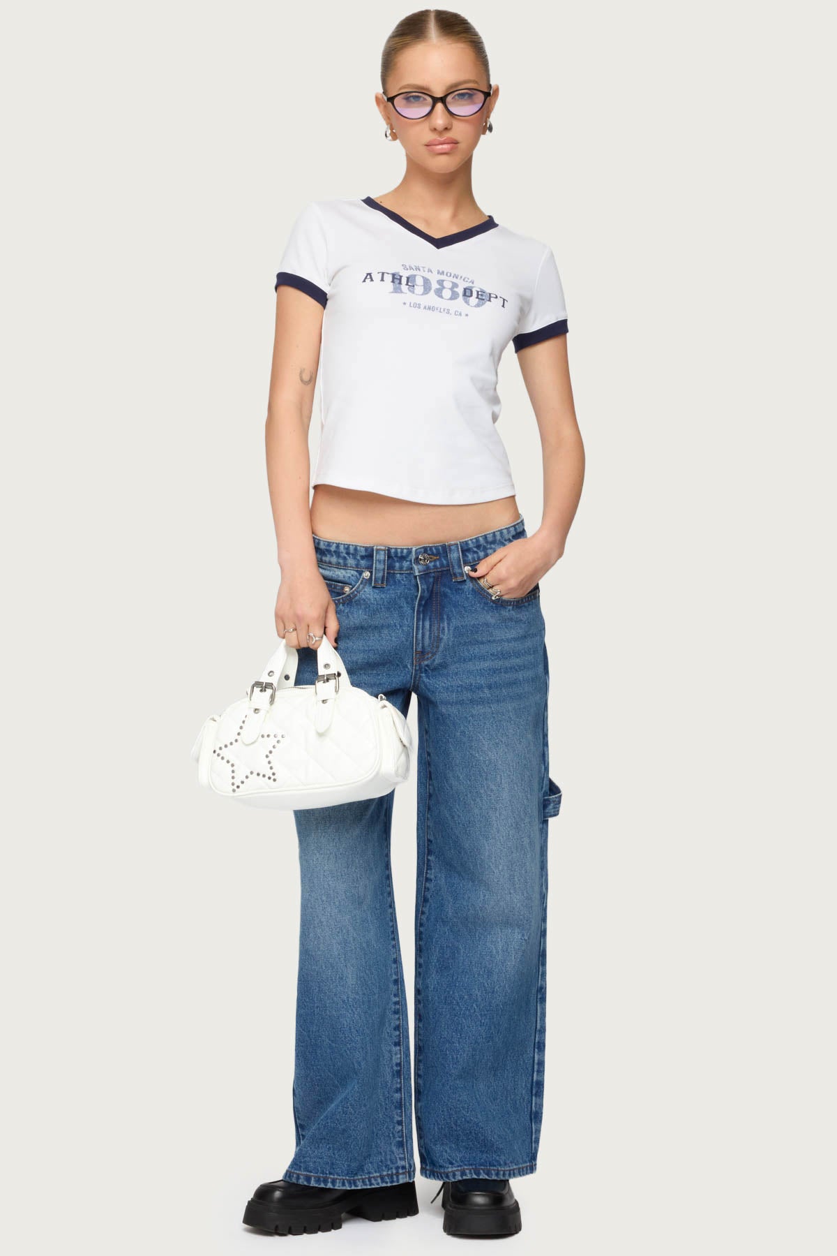 Petite Blue Carpenter Jeans for Women