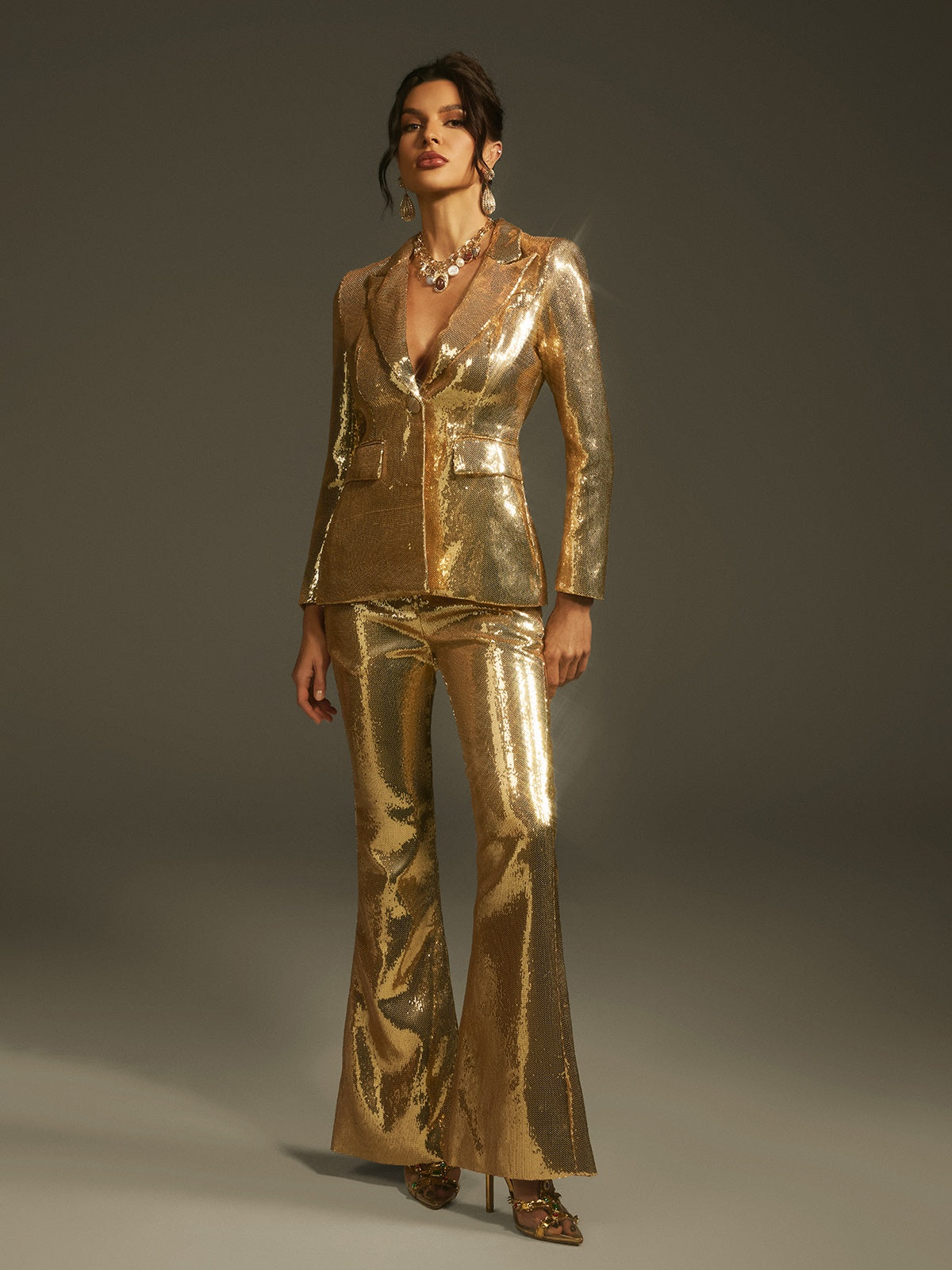 Sequin Blazer Set - Elegant Larna Style